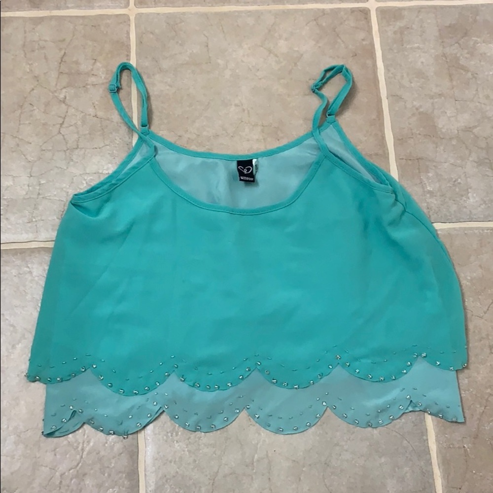 Windsor Scalloped Cropped Tank